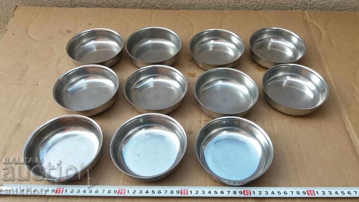 Auction  CHROME - SET OF MILITARY CUPS FOR SWEET - SOLID - 11 PIECES