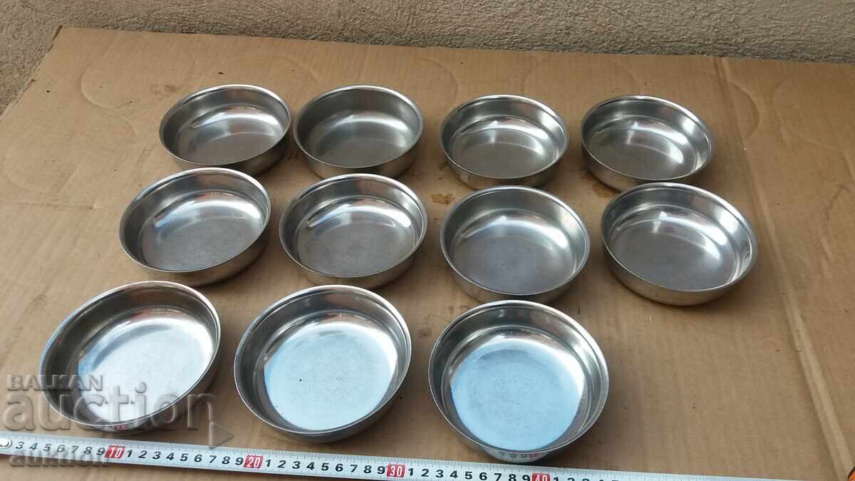 Delivery of CHROME - SET OF MILITARY CUPS FOR SWEET - SOLID - 11 PIECES
