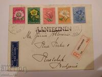 Холандия - въздушна поща - пътувал плик до Русе - 1953 г.