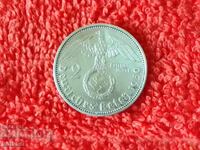 Παλαιό ασημένιο νόμισμα 2 μάρκων 1939 Γερμανία