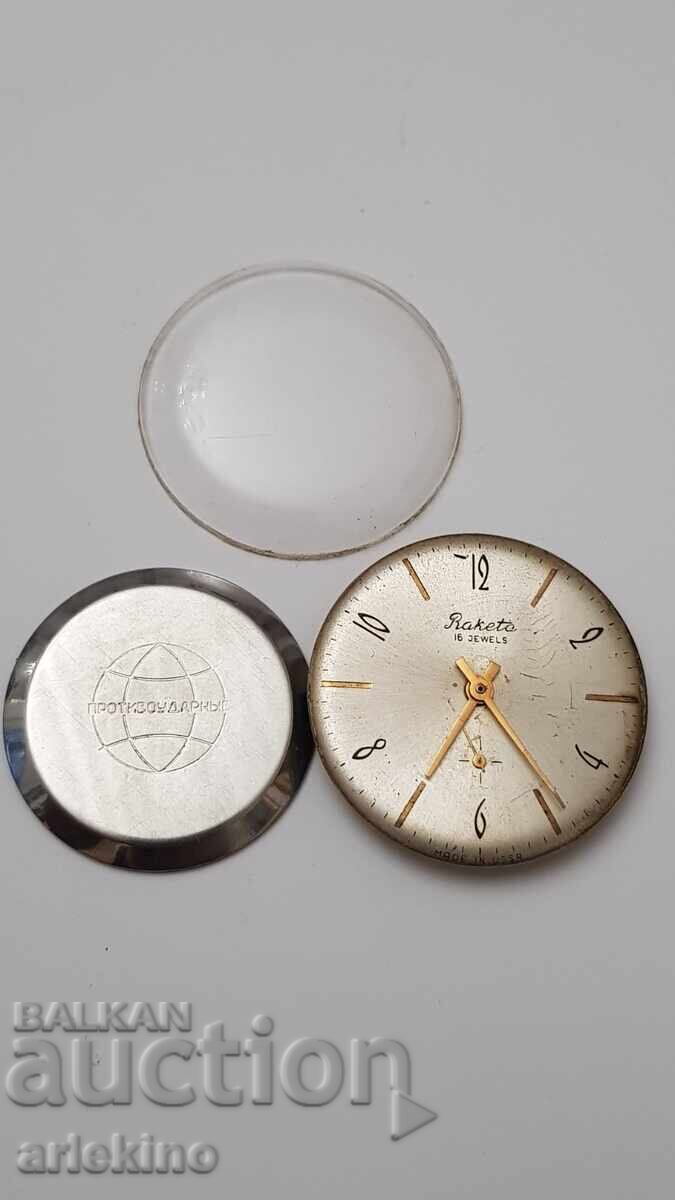 Μηχανισμός από ανδρικό ρολόι χειρός Ρακέτα ΕΣΣΔ με τιμή 6.00 BGN | € 3.07 Μηχανισμός από ανδρικό ρολόι χειρός Ρακέτα ΕΣΣΔ με τιμή 6.00 BGN | € 3.07