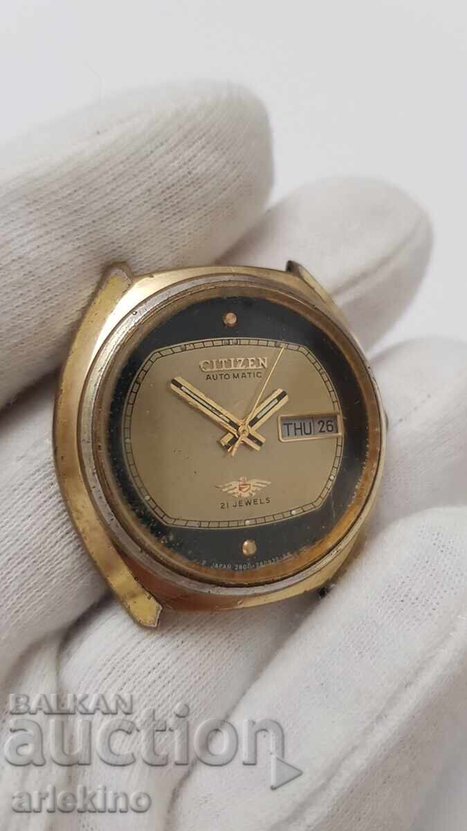 Auction Rare Japanese Men's Watch CITIZEN AUTOMATIC with Gold Plating Auction Rare Japanese Men's Watch CITIZEN AUTOMATIC with Gold Plating