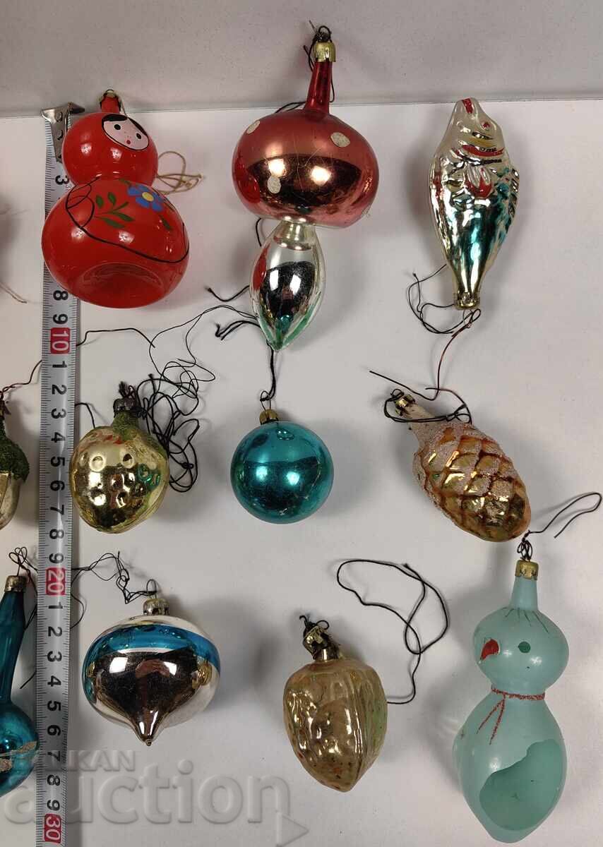 Delivery of LOT OLD SOCIALIST GLASS TOYS CHRISTMAS NEW YEAR CHRISTMAS NEW