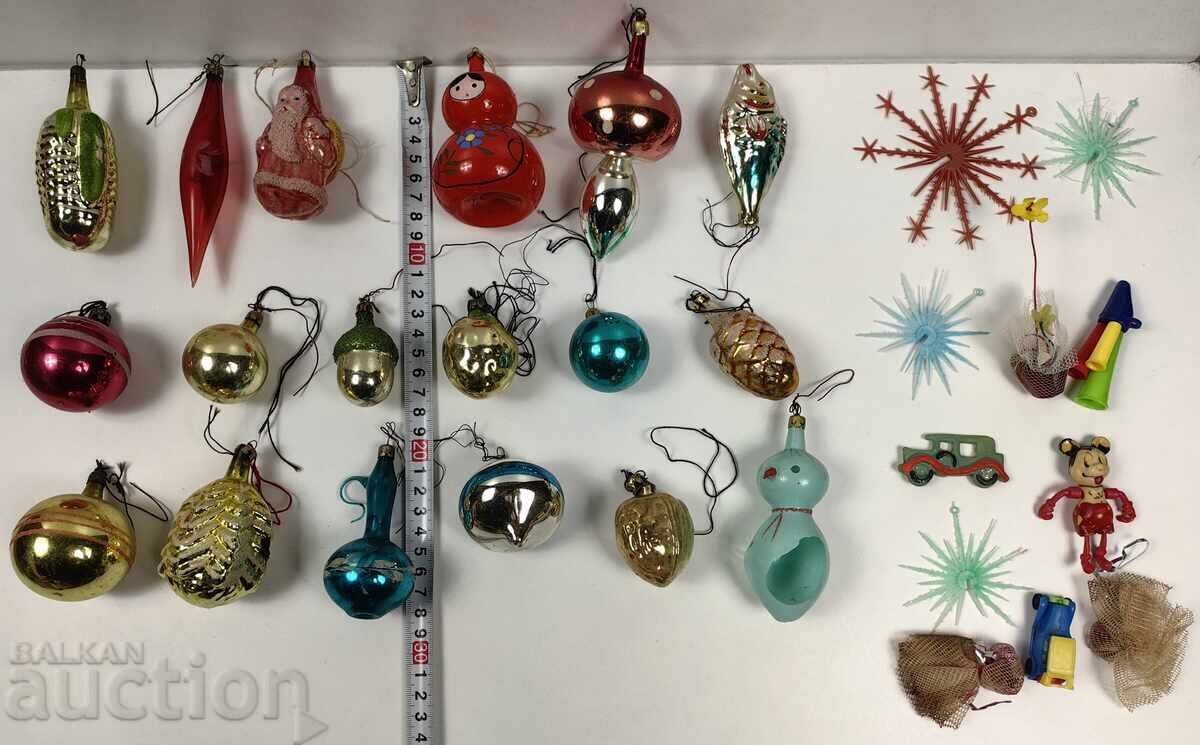 LOT OLD SOCIALIST GLASS TOYS CHRISTMAS NEW YEAR CHRISTMAS NEW - 7