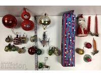 LOT JUCĂRII VECHI DE STICLĂ SOVIETICE BRAD DE CRĂCIUN AN NOU CRĂCIUN NOU