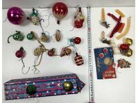 LOT JUCĂRII VECHI DE STICLĂ SOVIETICE BRAD DE CRĂCIUN AN NOU CRĂCIUN NOU