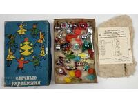 Jucării din sticlă și plastic SOCIALISTE, BRAD DE CRĂCIUN, AN NOU, CRĂCIUN