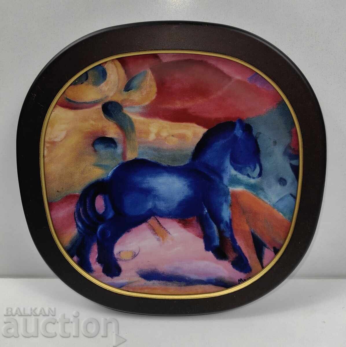Auction  BLUE HORSE ROSENTHAL PORCELAIN PLATE PICTURE MARK BRADEX
