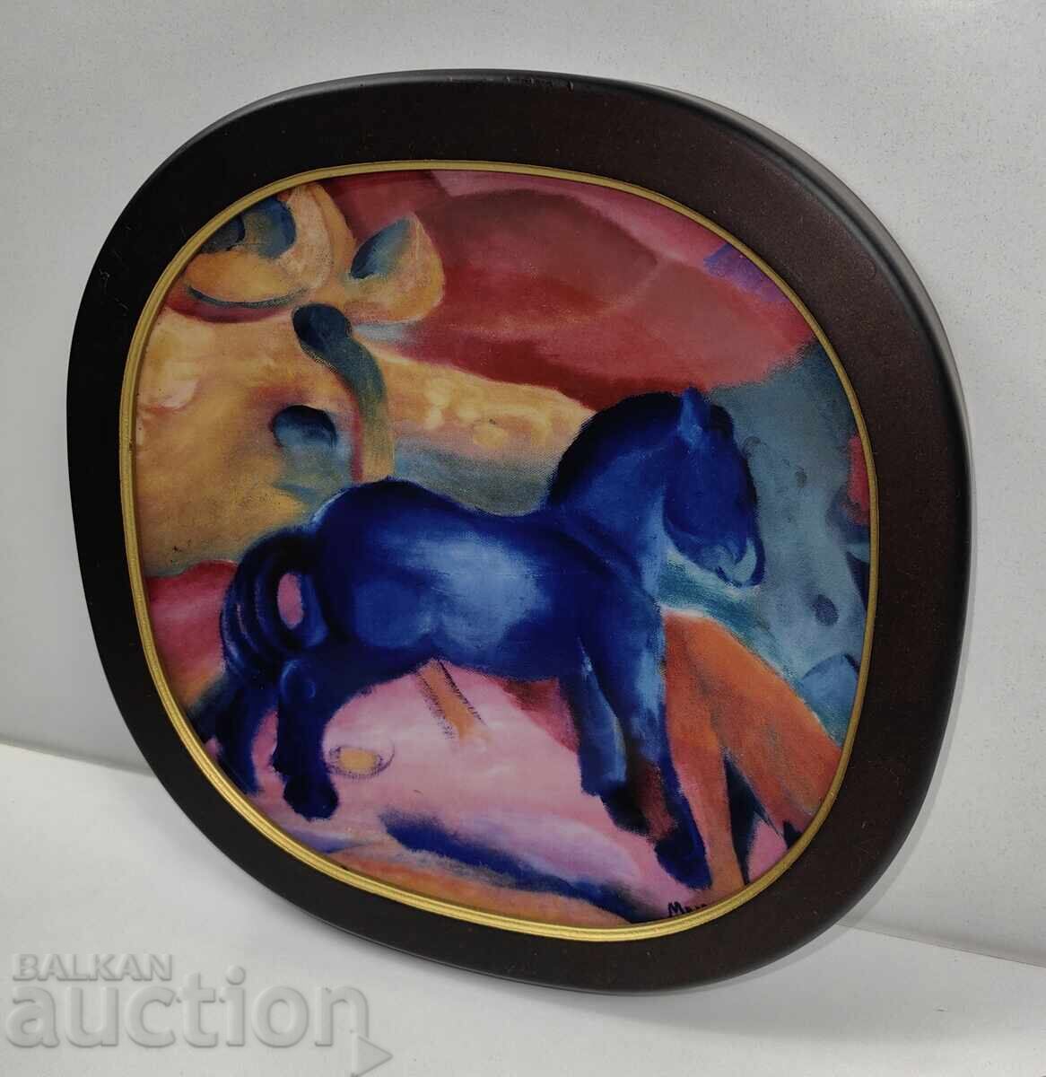Delivery of BLUE HORSE ROSENTHAL PORCELAIN PLATE PICTURE MARK BRADEX