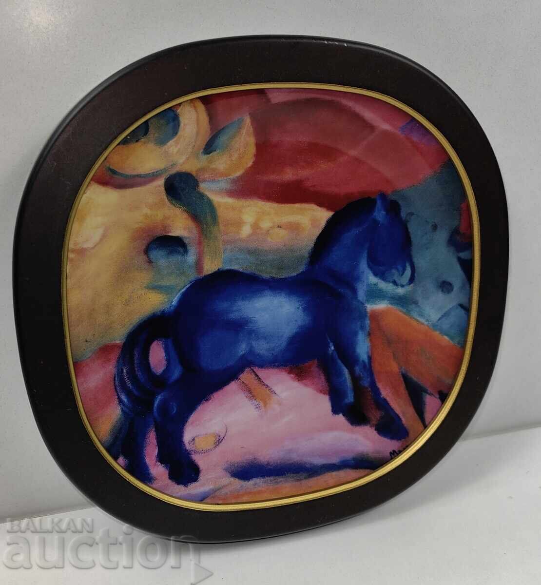 BLUE HORSE ROSENTHAL PORCELAIN PLATE PICTURE MARK BRADEX - 5