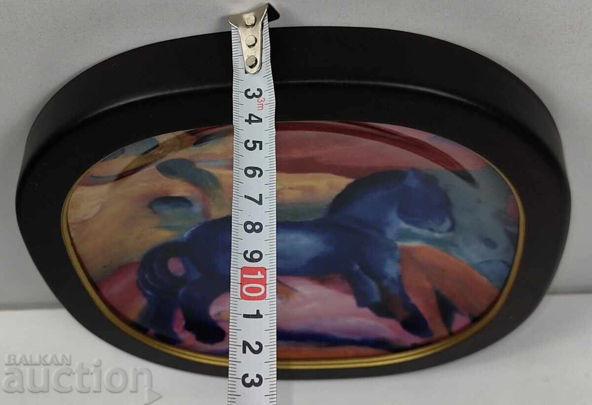 BLUE HORSE ROSENTHAL PORCELAIN PLATE PICTURE MARK BRADEX - 6