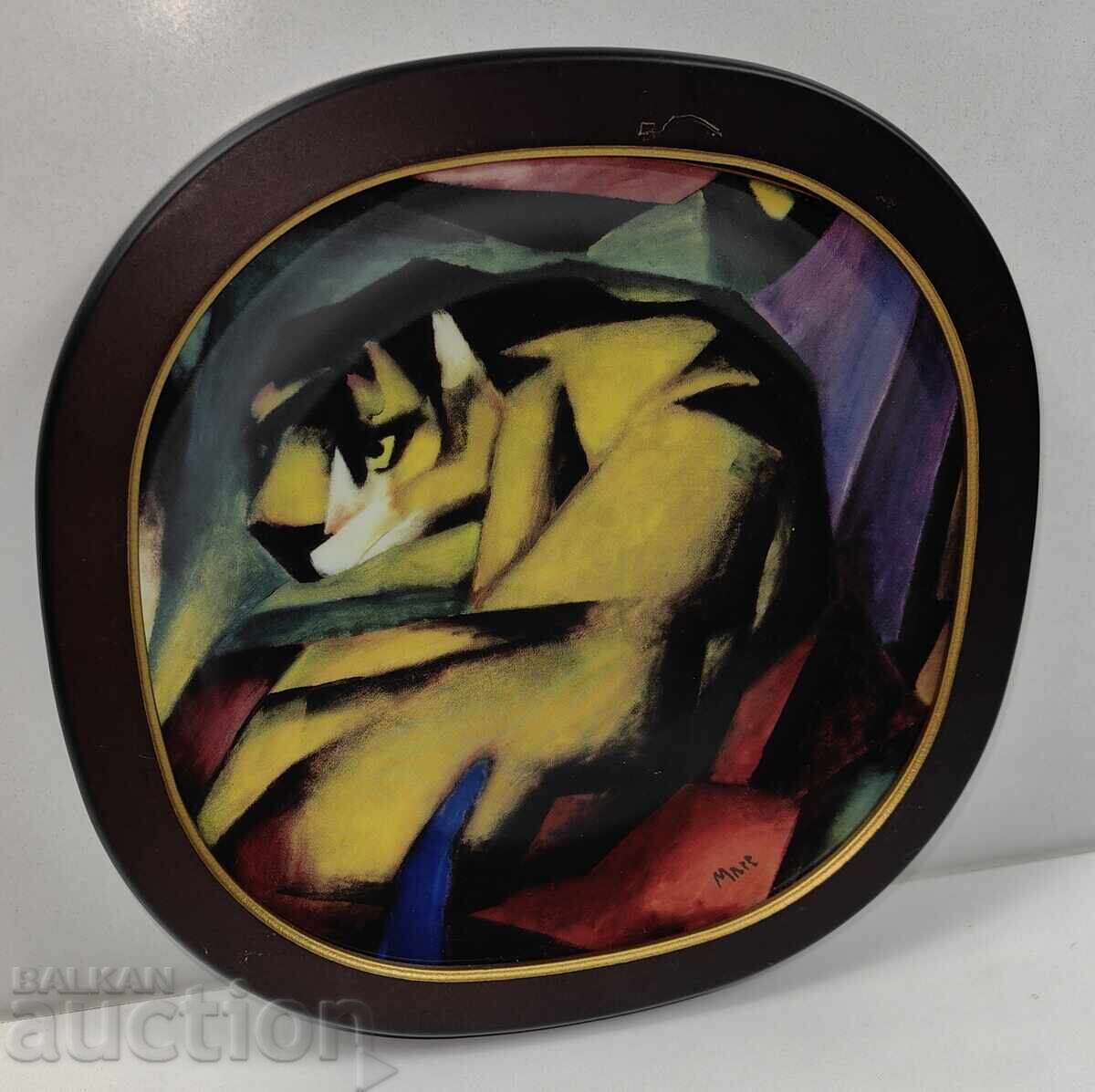 Auction  THE TIGER ROSENTHAL PORCELAIN PLATE PICTURE MARK BRADEX