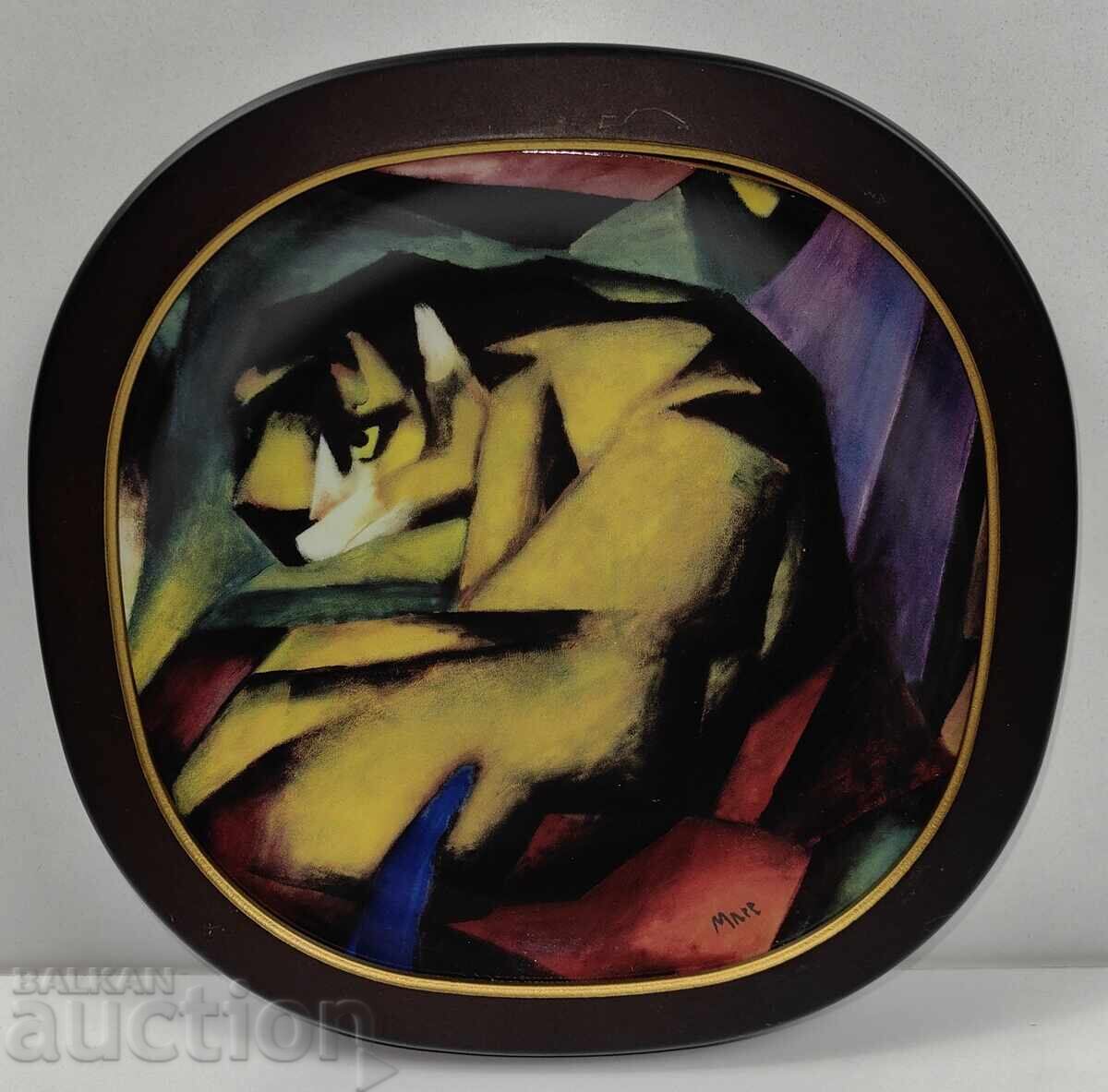 Delivery of THE TIGER ROSENTHAL PORCELAIN PLATE PICTURE MARK BRADEX