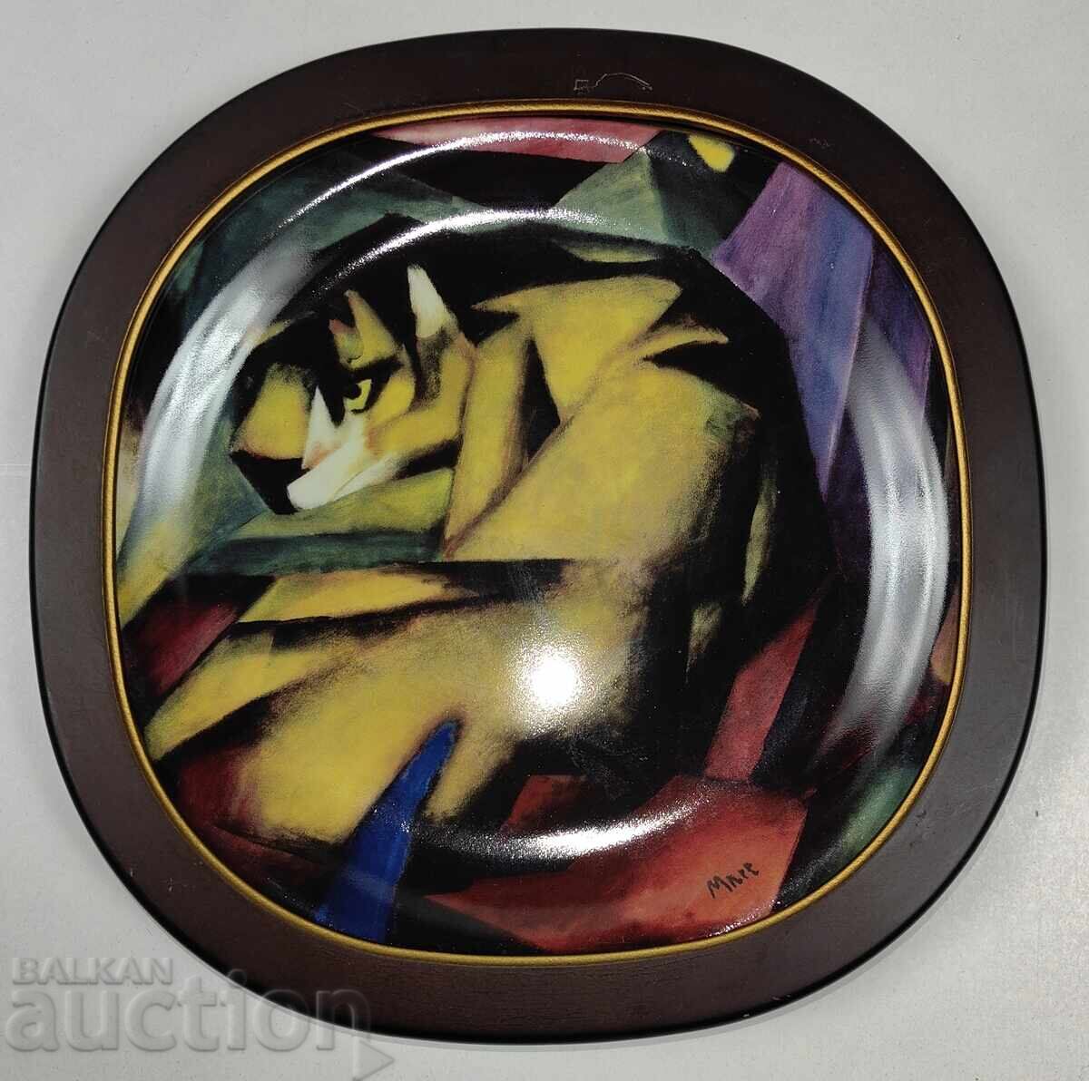 THE TIGER ROSENTHAL PORCELAIN PLATE PICTURE MARK BRADEX