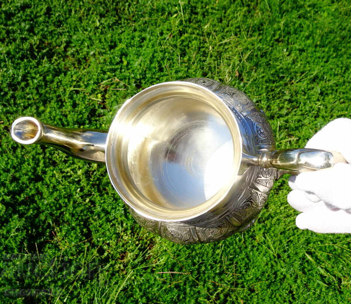 Auction Kettle, Hadj Bennani metal-silver, Morocco Auction Kettle, Hadj Bennani metal-silver, Morocco