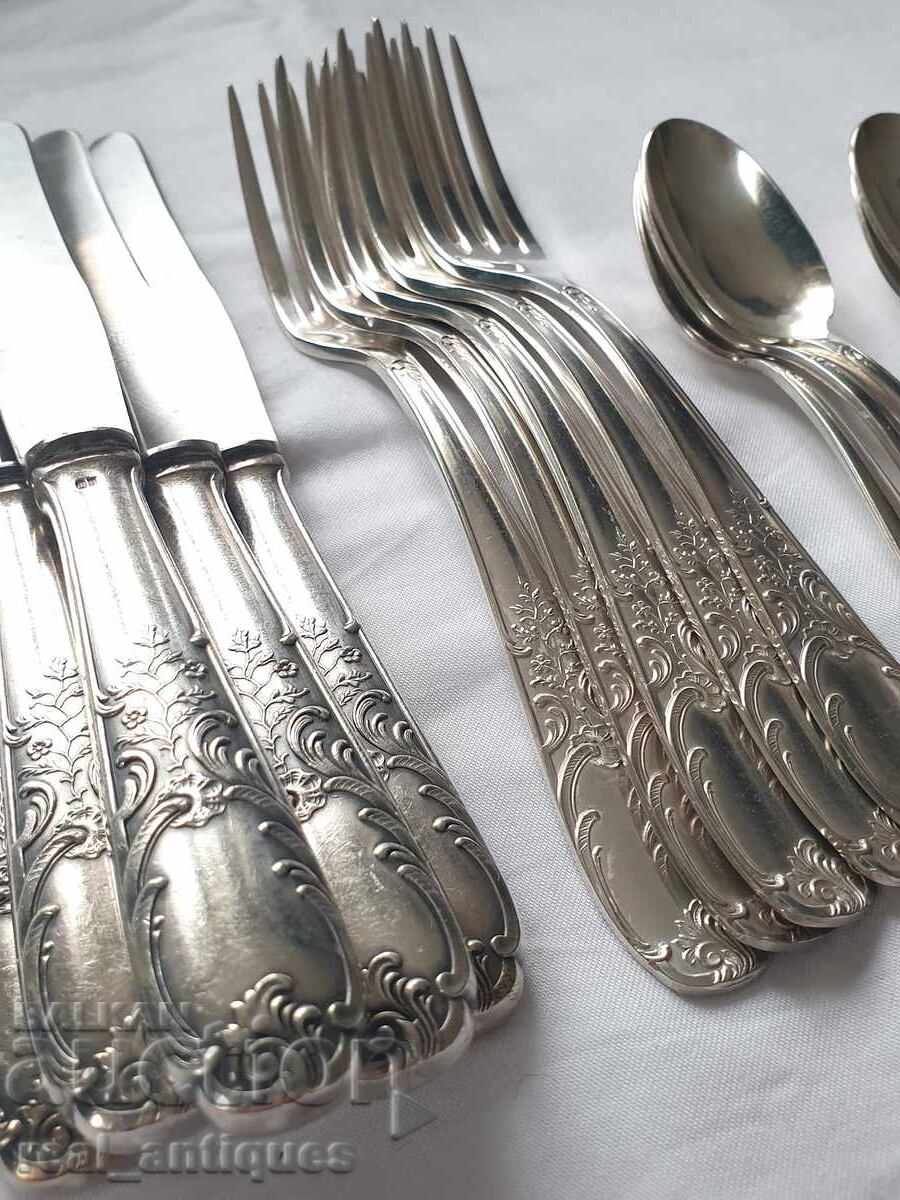 Set de ustensile placate cu argint - 6 Set de ustensile placate cu argint - 6