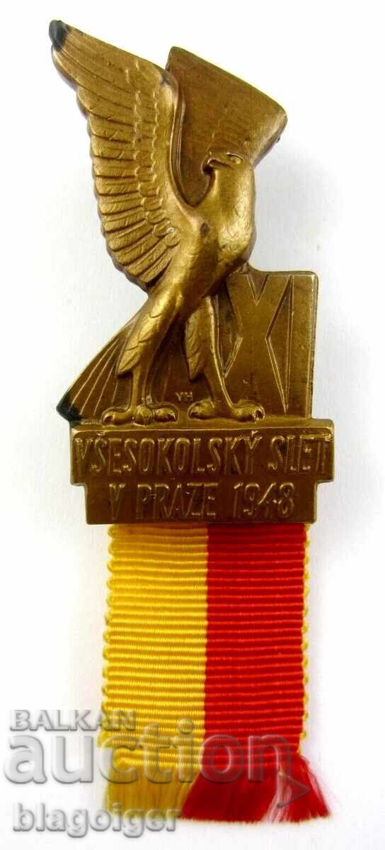 Sokol Games - Yunaški Games - Old Badge - 1948 - Czech Republic