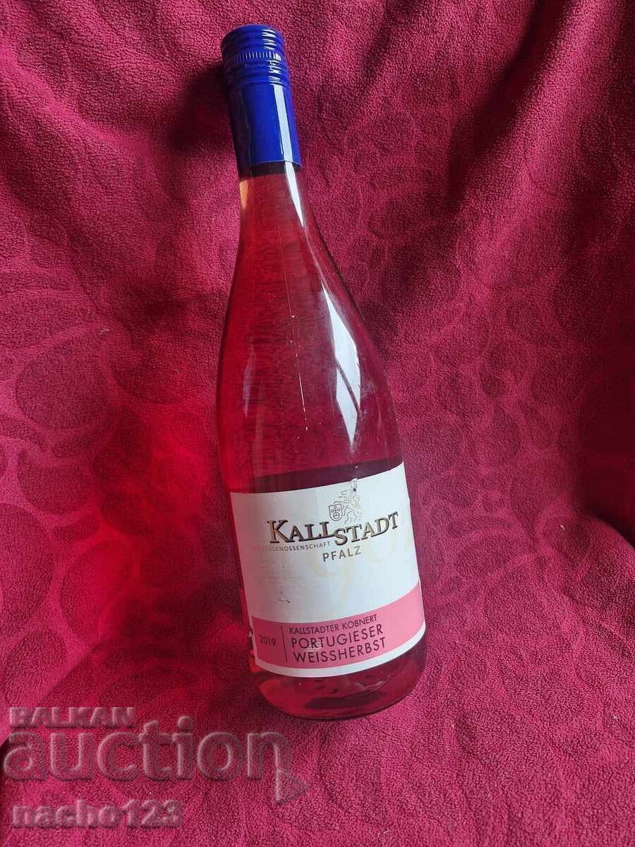 Bottle of quality Rosé wine 2019 Portugal