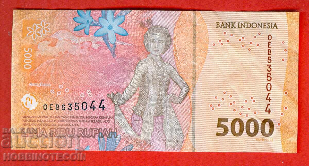 INDONEZIA INDONESIA 5000 - 5 000 emisiune issue 2022 / 2024 INDONEZIA INDONESIA 5000 - 5 000 emisiune issue 2022 / 2024