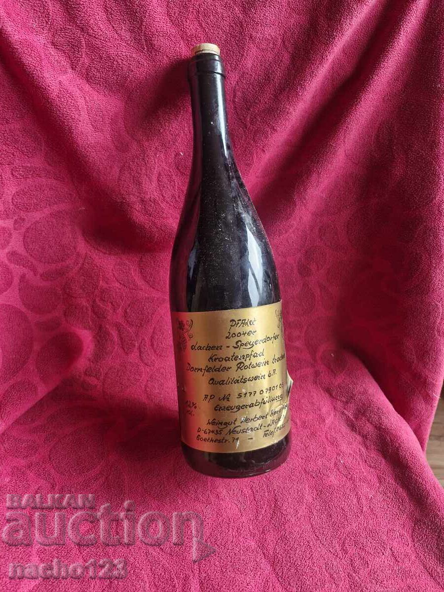 Bottle of quality German red wine 2004