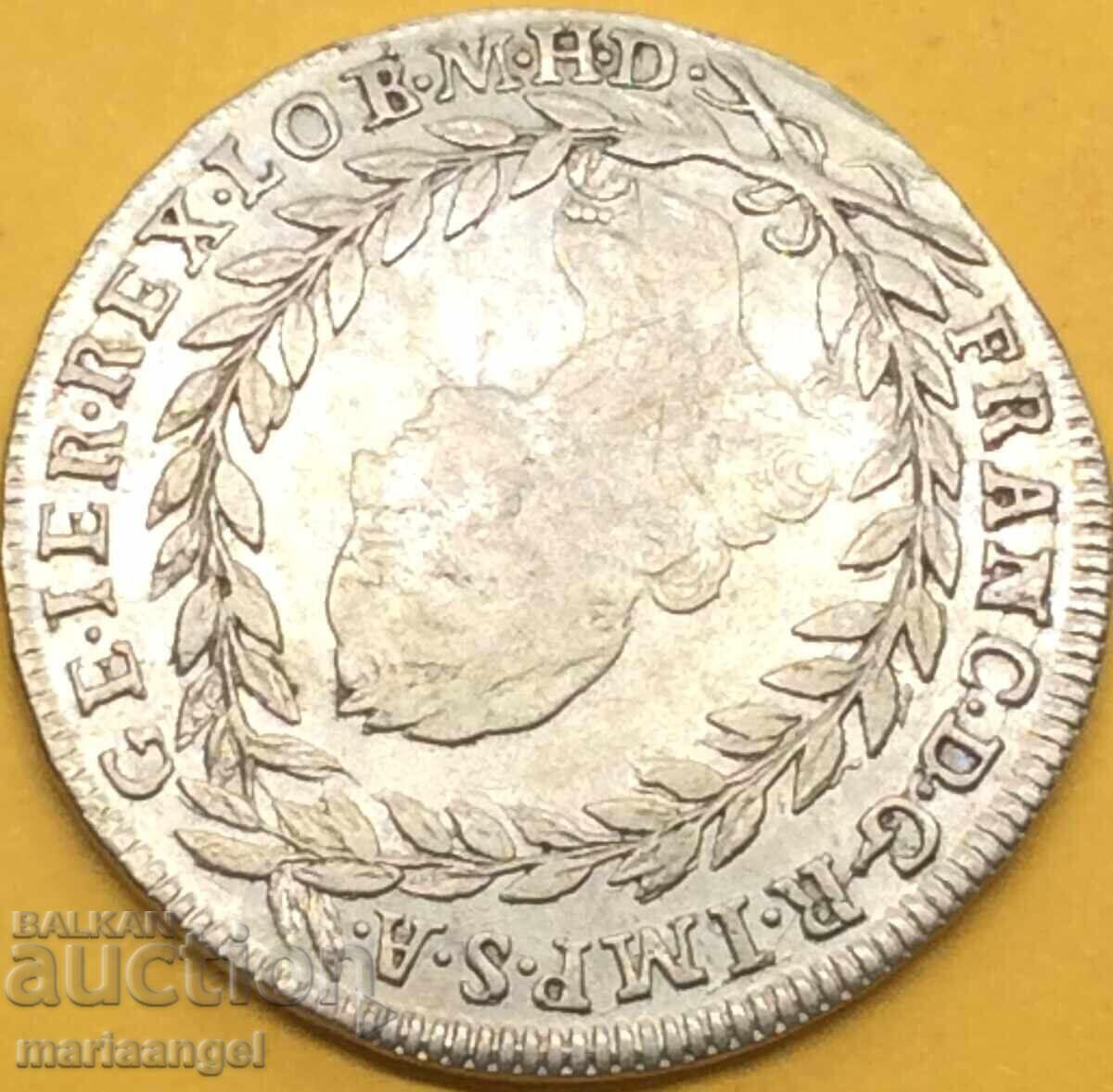 20 Kreuzer 1755 Αυστρία Βιέννη Franz I Stephen αργυρό - 7