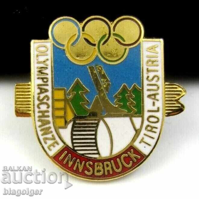 WINTER OLYMPICS IN INNSBRUCK-AUSTRIAN BADGE