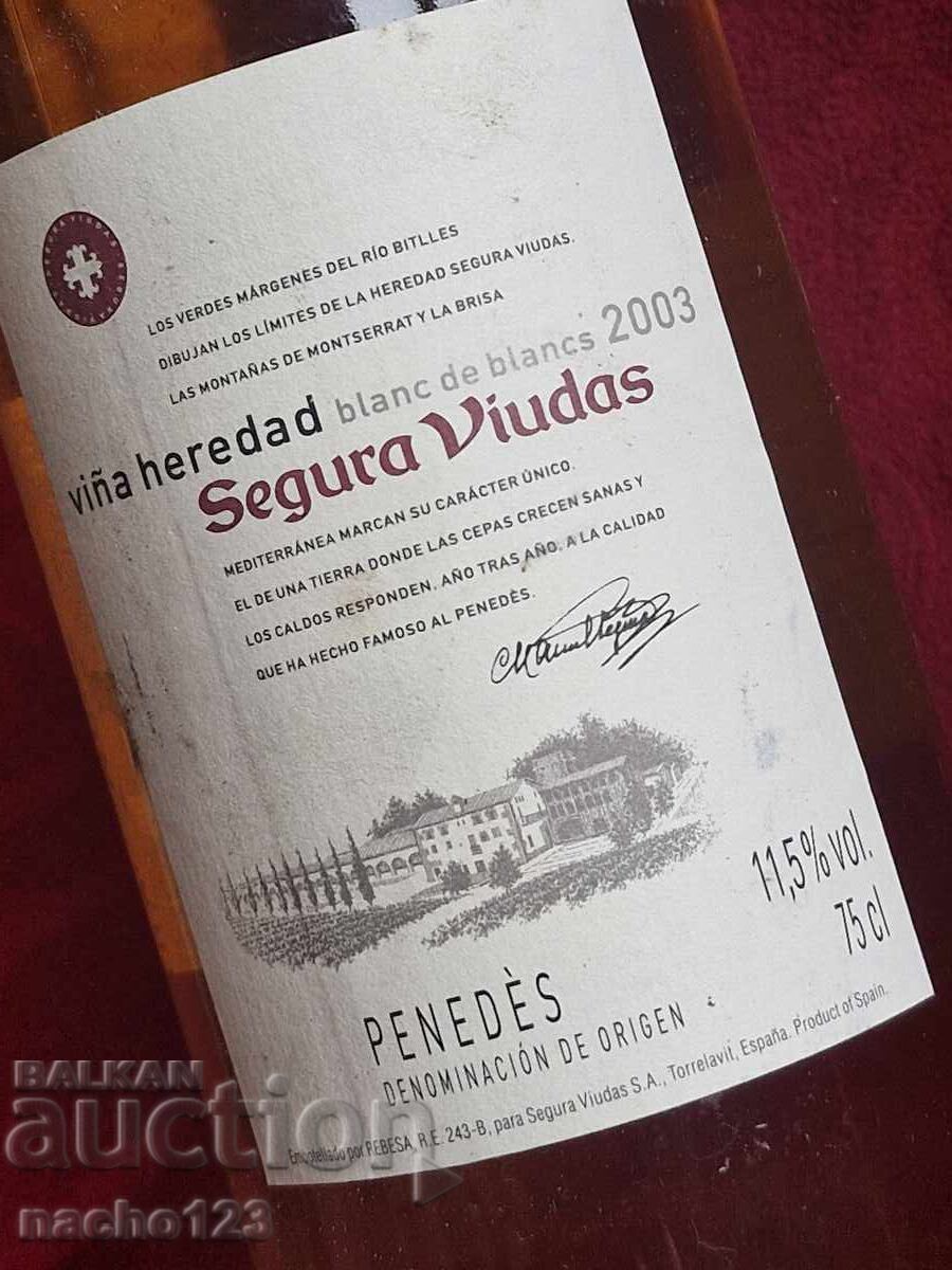 Licitație Sticlă de vin alb spaniol de calitate, din 2003