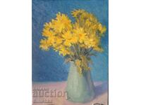 Маслена картина, цветя. Хризантеми.