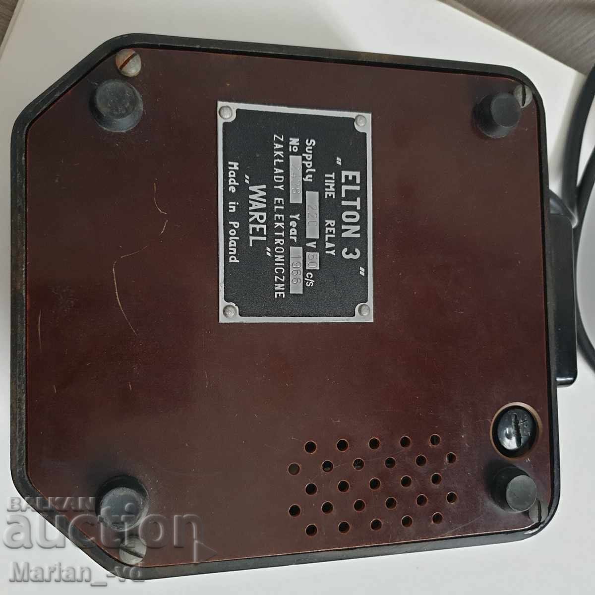 Collector's Polish Bakelite Time Relay ELTON 3 Warel - 5 Collector's Polish Bakelite Time Relay ELTON 3 Warel - 5