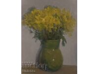 Маслена живопис, цветя.