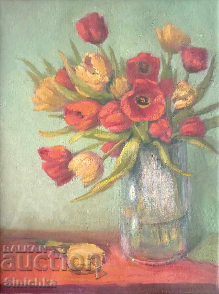 Маслена живопис, цветя. Маслена живопис, цветя.