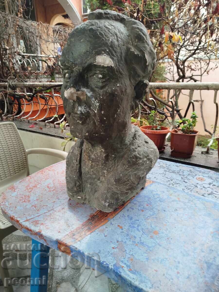 Large plaster bust of Stefan Makedonski with price 61.00 BGN | € 31.19