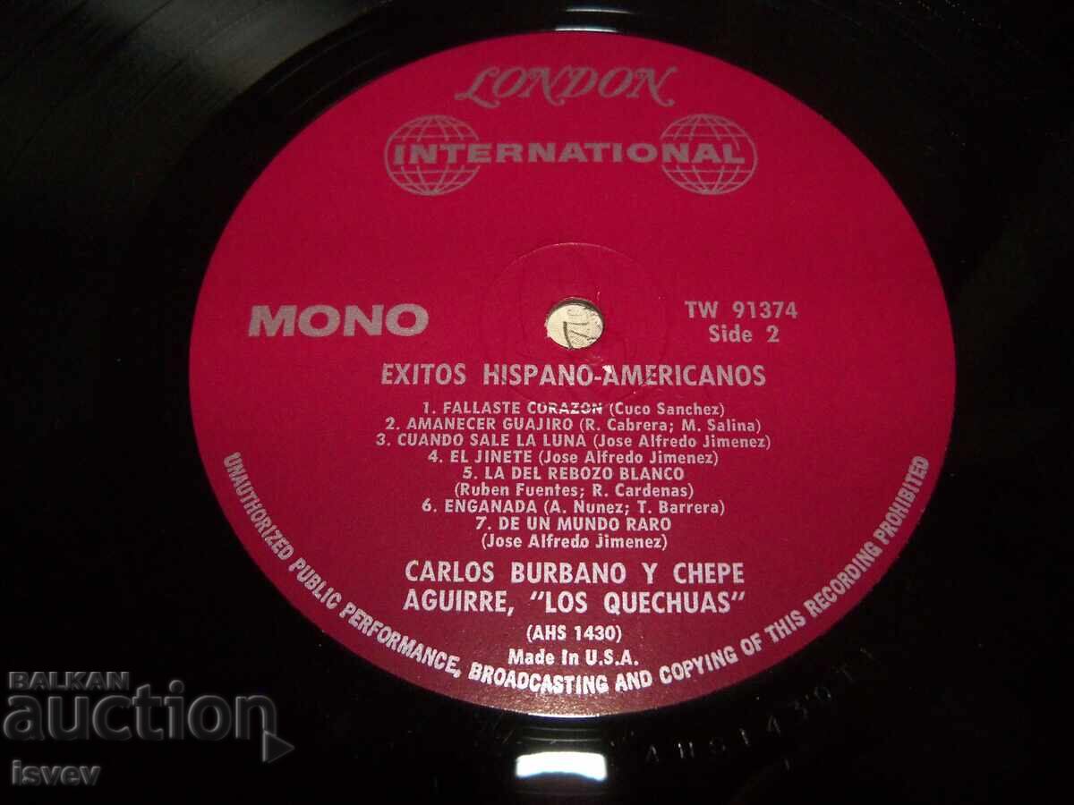 Επιτυχίες από τη Λατινική Αμερική ερμηνευμένες από τους LOS QUECHUAS, LP - 5