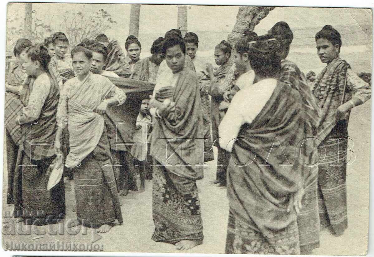 1960 OLD POSTCARD STAMPS INDONESIA BORNEO TO BULGARIA E576 with price 12.00 BGN | € 6.14