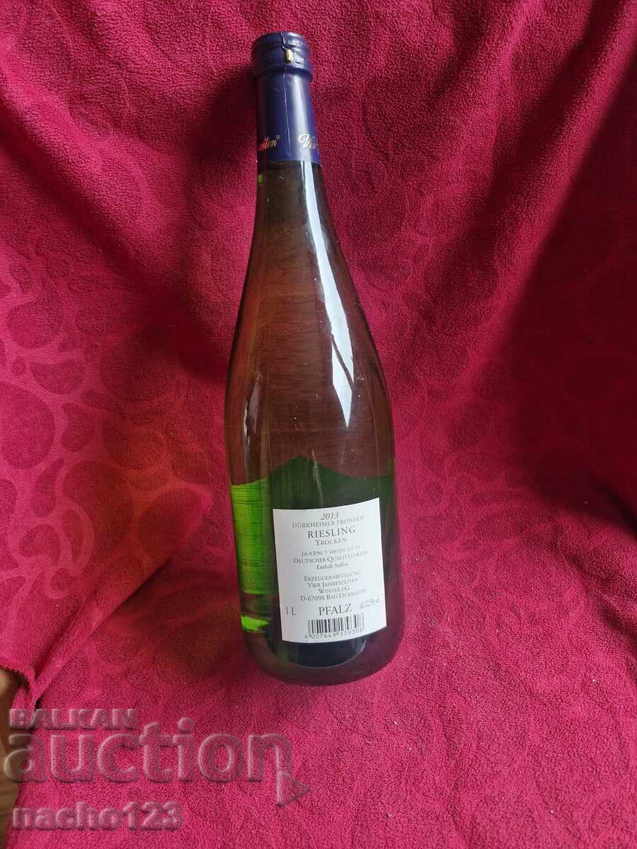 Bottle of quality German white wine 2013