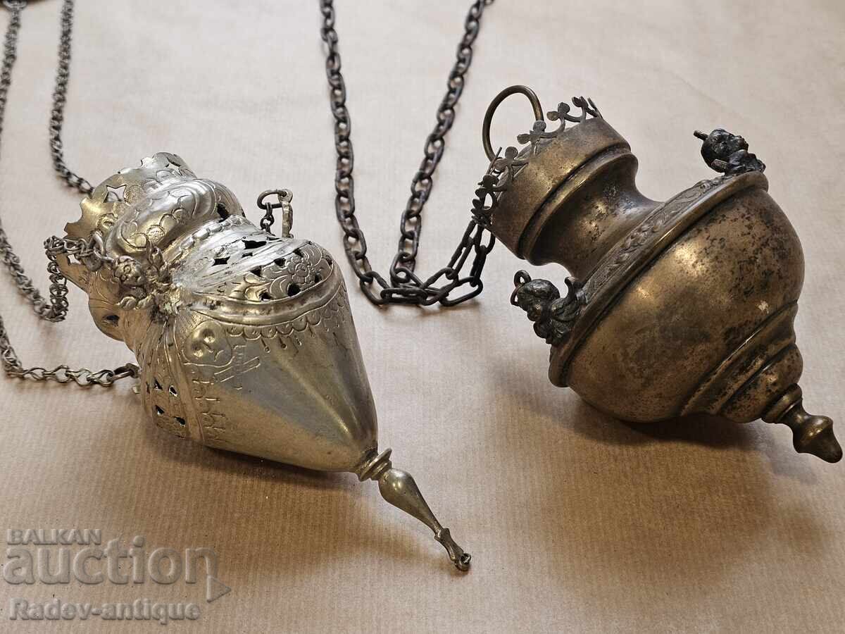 2 pcs. Bulgarian Revival Orthodox censer (sachans) with price 195.00 BGN | € 99.70