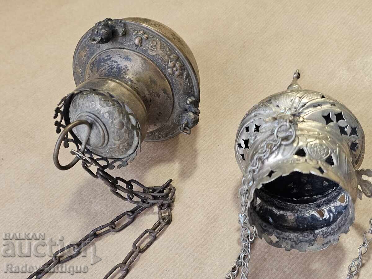 2 pcs. Bulgarian Revival Orthodox censer (sachans) - 5