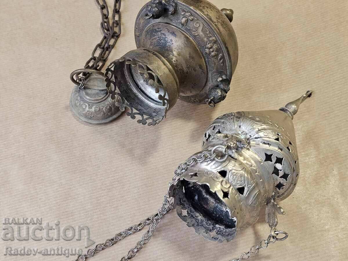 2 pcs. Bulgarian Revival Orthodox censer (sachans) - 6