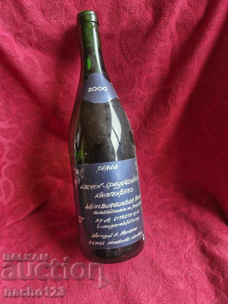 Sticlă de vin alb german de calitate, anul 2000 Sticlă de vin alb german de calitate, anul 2000