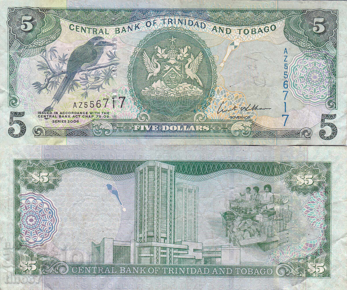 tino37 - TRINIDAD ȘI TOBAGO - 5 DOLARI - 2006