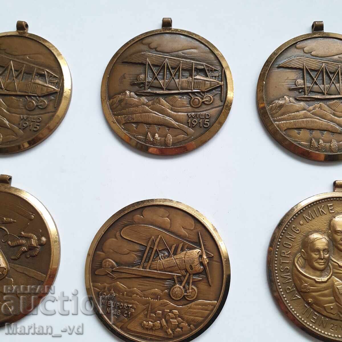 Licitație Lot medalii comemorative -Cosmos-P. KRAMER NEUCHATEL