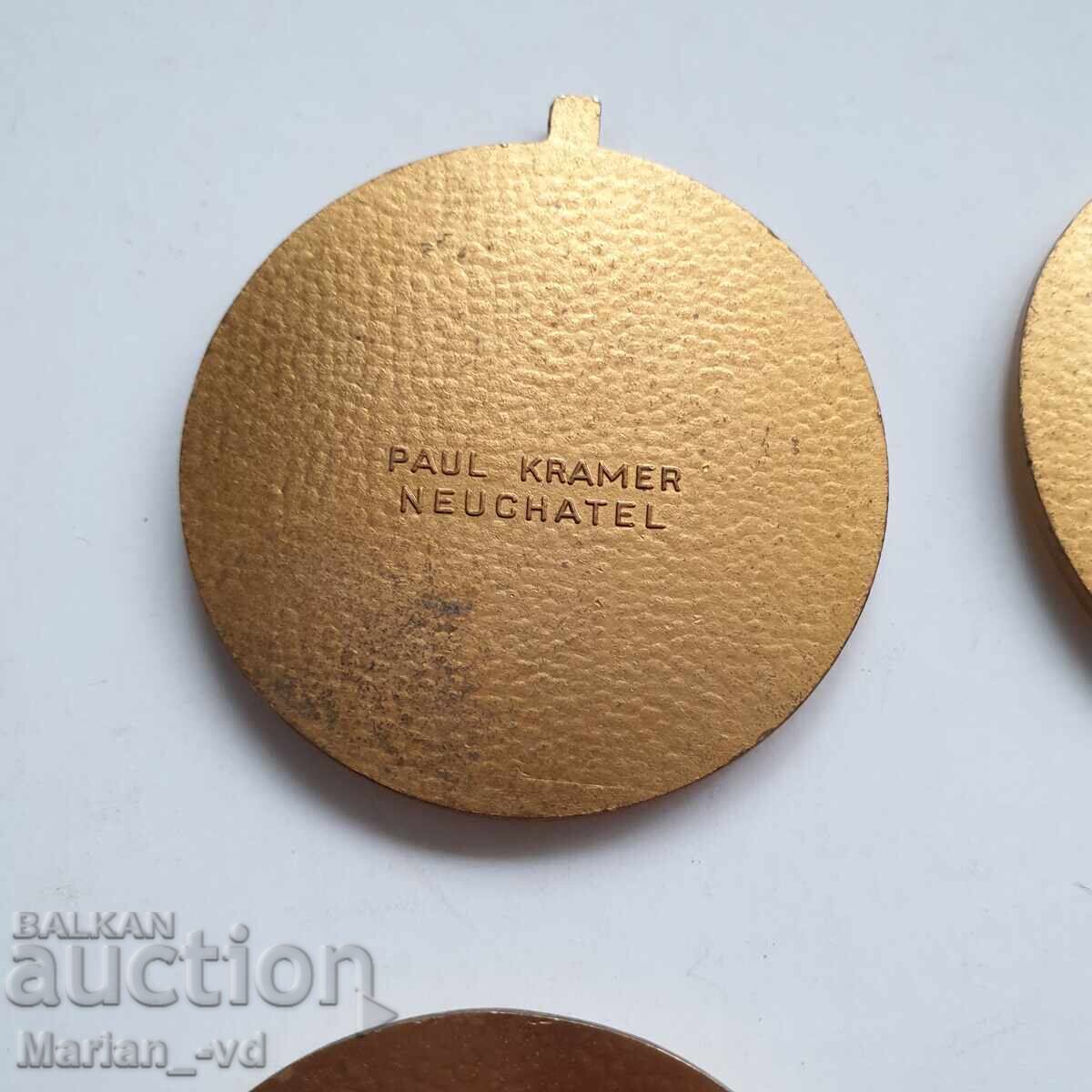 Lot medalii comemorative -Cosmos-P. KRAMER NEUCHATEL - 7