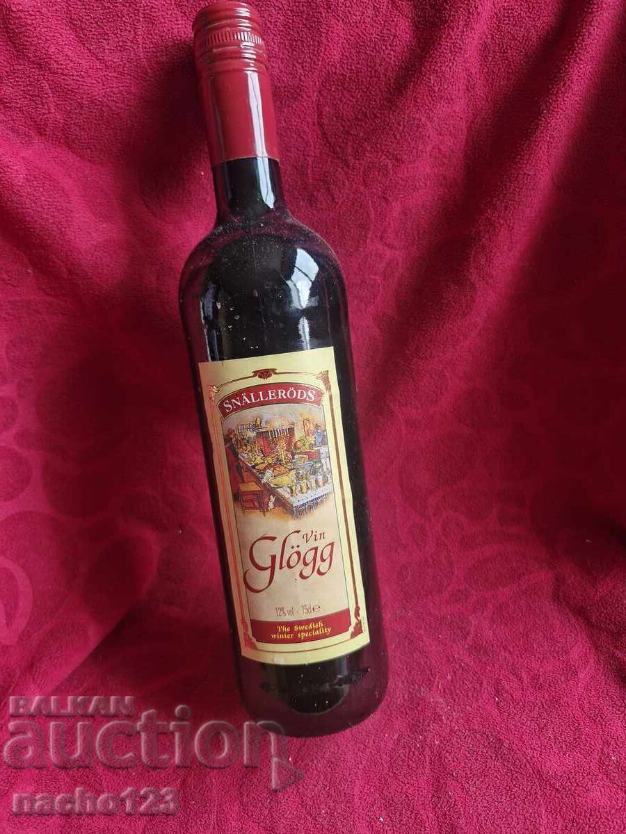 Sticlă de vin roșu suedez de calitate, din 2008