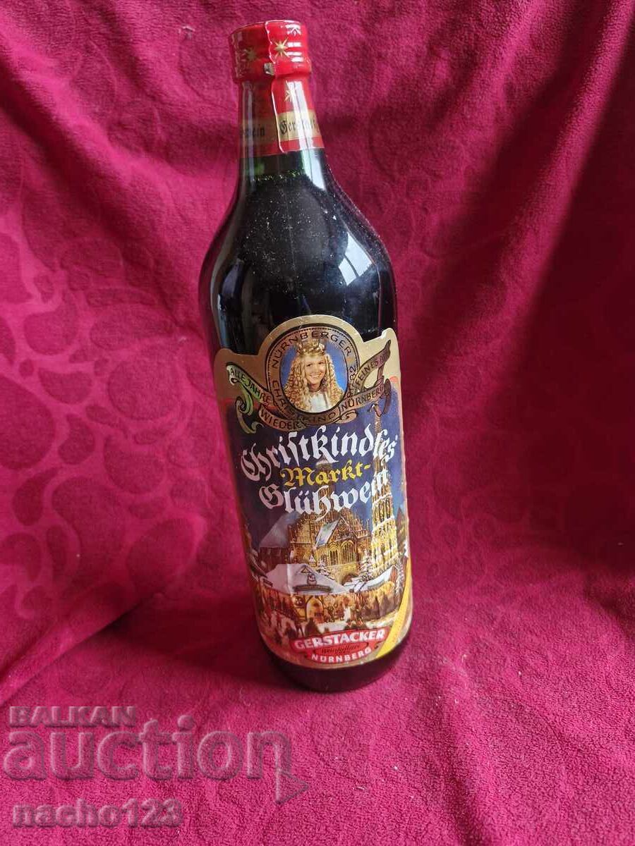 Bottle of quality German red wine