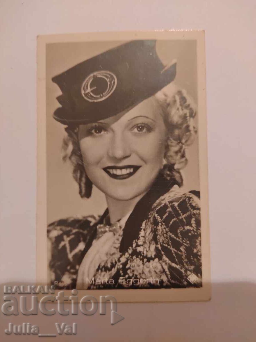 Veche mini-cartolină cu Marta Eggerth - Marta Eggerth - Ungaria Veche mini-cartolină cu Marta Eggerth - Marta Eggerth - Ungaria