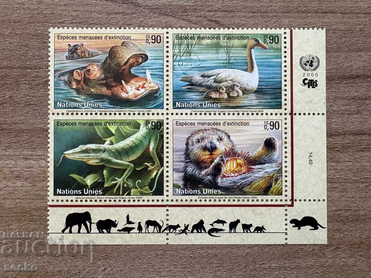 ΟΗΕ Γενεύη - Απειλούμενα ζώα (2000) MNH ΟΗΕ Γενεύη - Απειλούμενα ζώα (2000) MNH