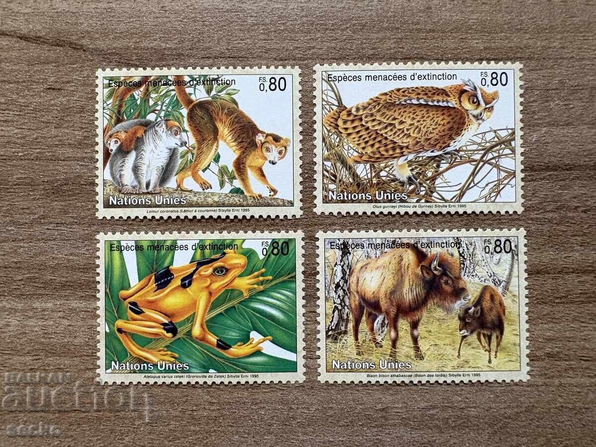 UN Geneva - Endangered Animals (1995) MNH