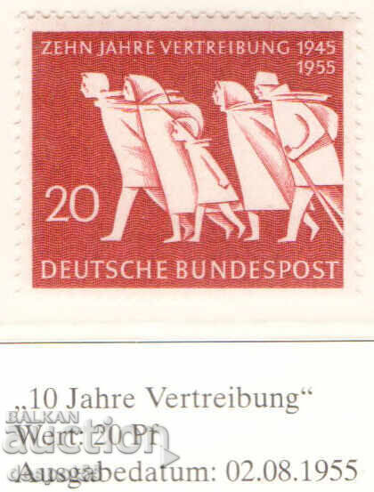 1955. West Germany. 10th Anniversary of the Forced Expulsion