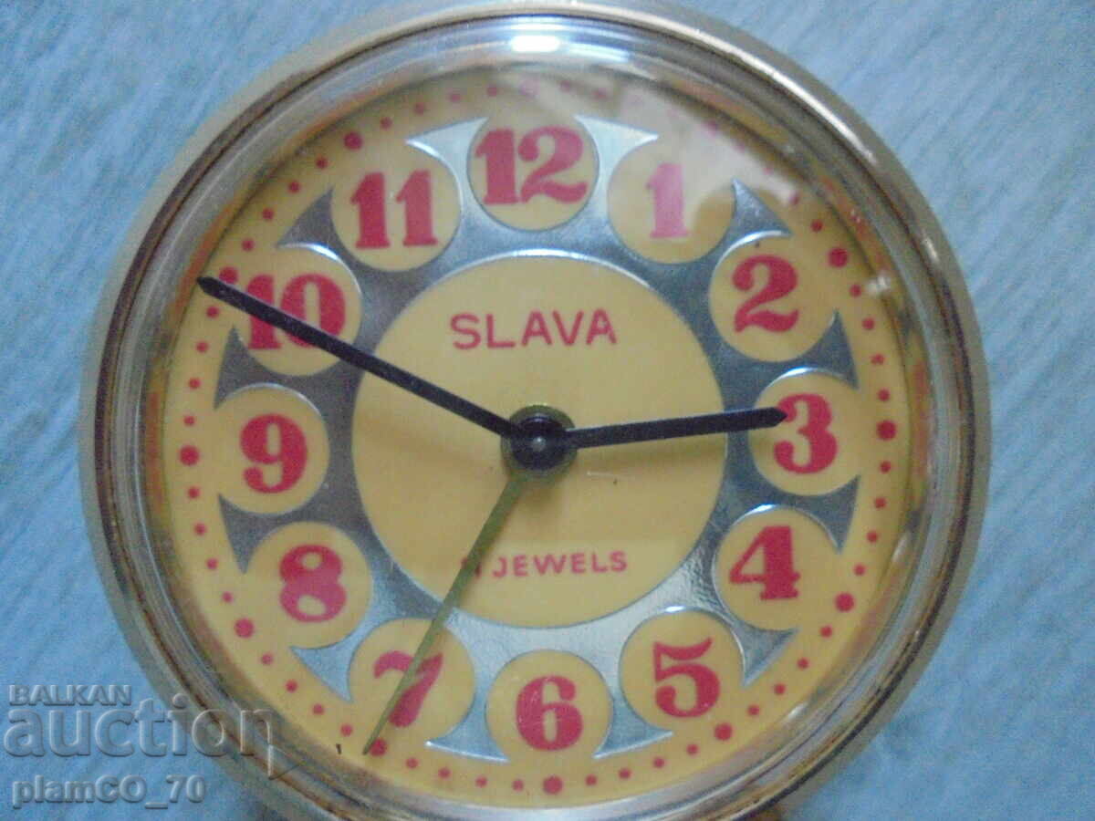 №*8376 Стар механичен съветски будилник SLAVA - 5 №*8376 Стар механичен съветски будилник SLAVA - 5