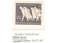 1965. West Germany. 20th Anniversary of the Forced Expulsion